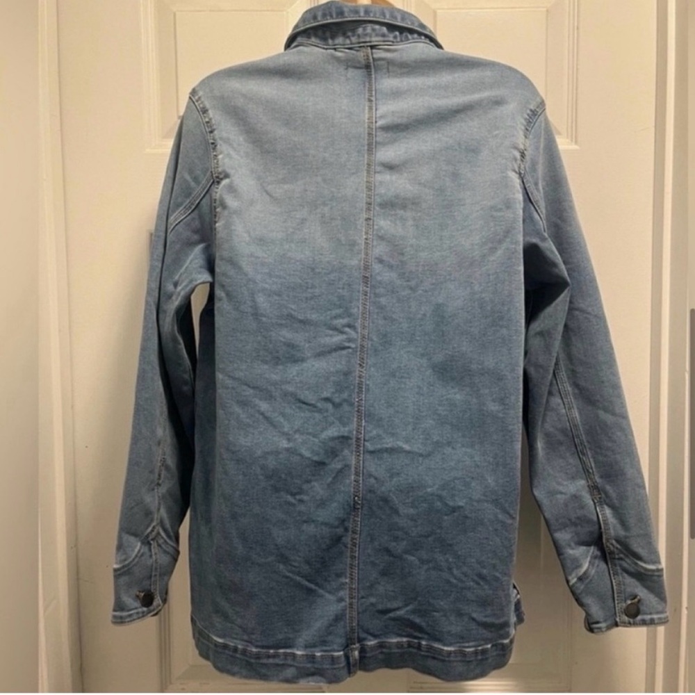 Well Worn Blue Denim Barn Jacket/ Chore Coat Coastal Grandma - Small - EUC - Picture 10 of 13